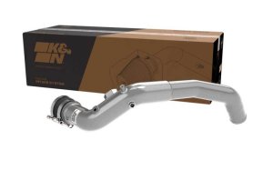 Kia Stinger Charge Pipe Kit - K&N Engineering - Mandrel-Bent Aluminum - Gunmetal Gray - `19-`21